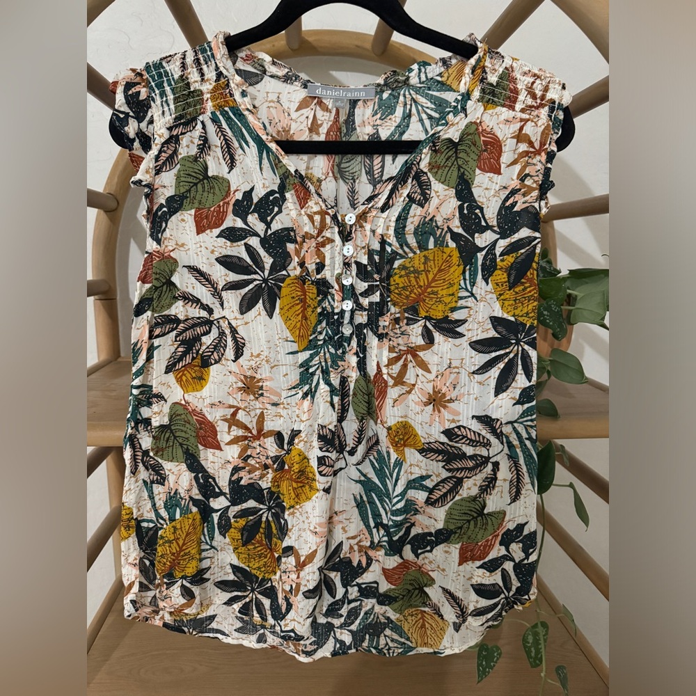 Floral work blouse